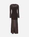 Staud Eiza Sweater Dress In Brown