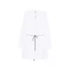 Staud Zip Drawstring Mini Dress In White