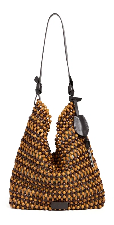 Staud Drift Shoulder Bag Multi Wood Beads