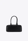 Staud Grained Leather Rectangular Shoulder Bag In Black
