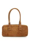 Staud Dude Shoulder Bag Suede Handbags Beige