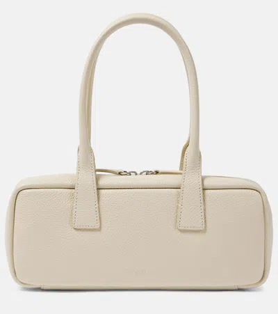 Staud Dude Small Leather Shoulder Bag In White