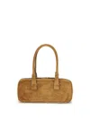 Staud Smooth Leather Shoulder Bag With Double Handles In Brown