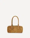 Staud Smooth Leather Shoulder Bag With Double Handles In Brown