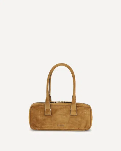 Staud Dude Suede Shoulder Bag In Sand
