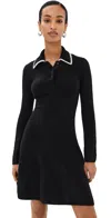Staud Dujour Minidress In Black/ivory