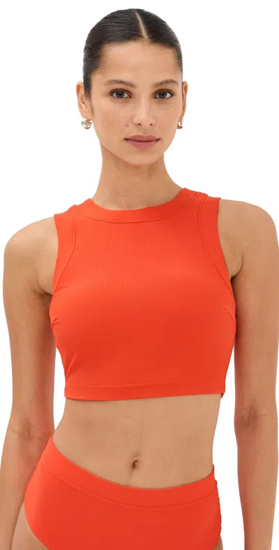 Staud Dunes Bikini Top Cayenne