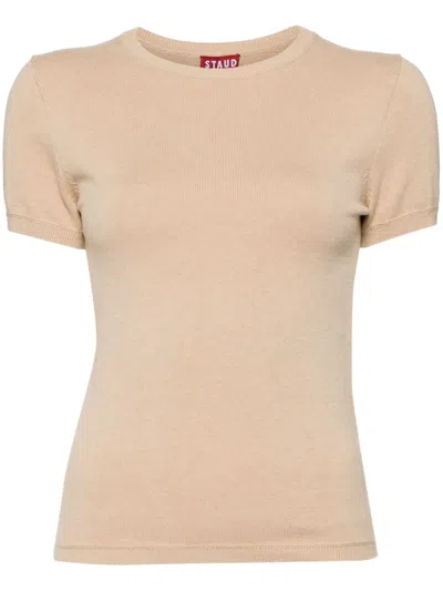 Staud Easy T-shirt In Nude