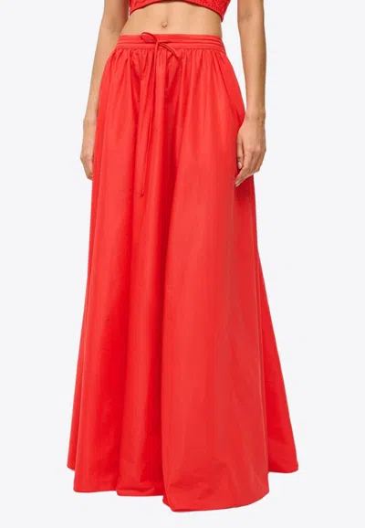STAUD EDEN DRAWSTRING MAXI SKIRT