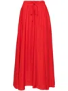 Staud Elastic Waist Skirt In 红色