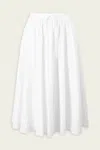 STAUD EDEN SKIRT IN WHITE