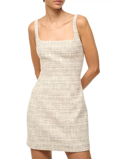Staud Edie Mini Dress In Ivory Multi In Neutral