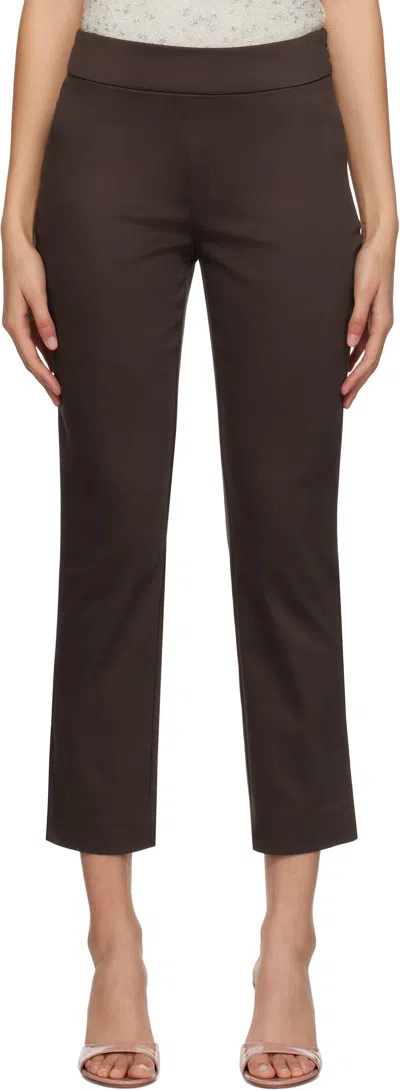 Staud Elastic Waist Casual Pants In Black