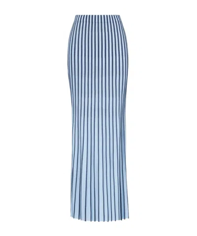 Staud Elastic Waist Skirt In Blue