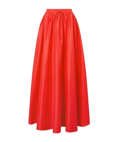 Staud Elastic Waist Skirt In Red