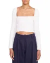 Staud White Eleanora Blouse In White