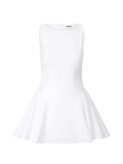Staud Elegant Mini Dress For Women In White