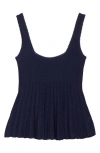 Staud Ellen Mixed Stitch Pointelle Sweater Tank