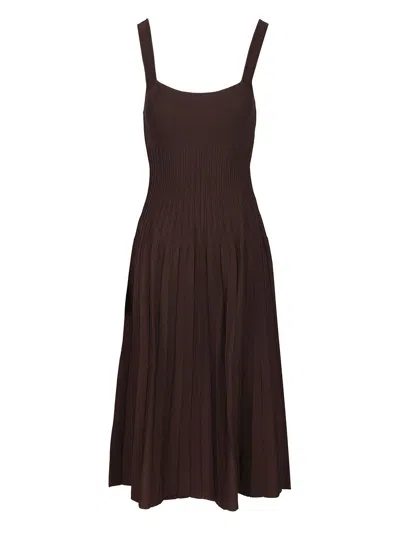 Staud Ellison Dress In Brown