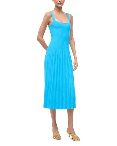 Staud Ellison Dress In Blue