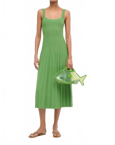 Staud Ellison Dress In Leaf In Green