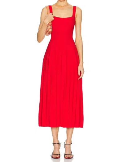 Staud Ellison Dress In Red Rose