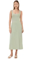 Staud Ellison Dress Pale Jade In Pale Jade
