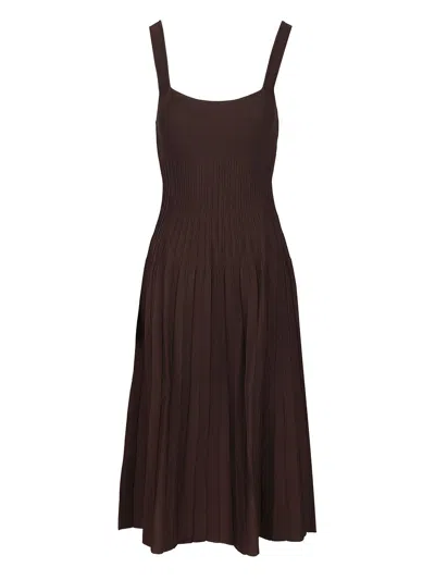 STAUD ELLISON DRESSES BROWN
