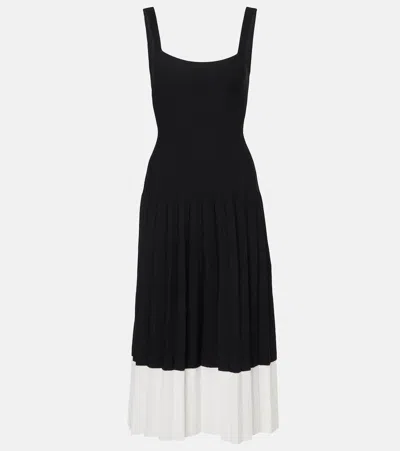 STAUD ELLISON KNITTED MIDI DRESS