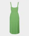 Staud Ellison Midi Dress In Green