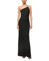 Staud Elodie Asymmetric Maxi Dress In Black