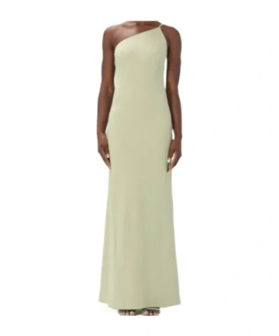 Staud Elodie One-shoulder Maxi Dress In Green