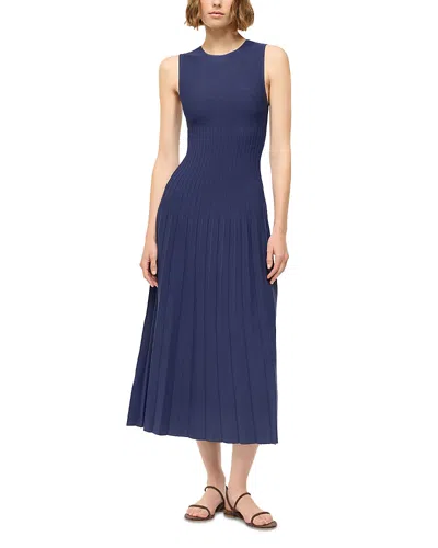 Staud Elyse Dress In Navy