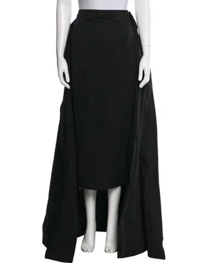 Pre-owned Staud Embroidered Accent Midi Length Skirt In Green