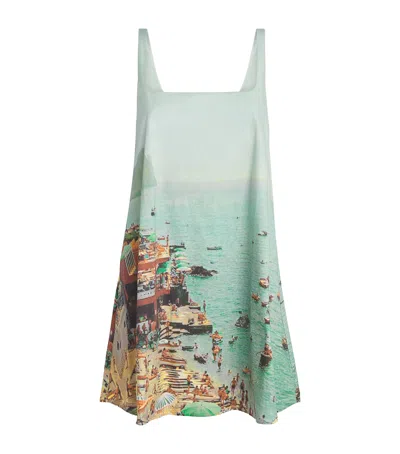 Staud Endless Summer Print Brio Mini Dress In Multi