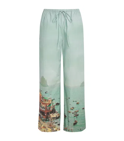 Staud Endless Summer Print Mateo Trousers In Multi
