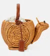 STAUD ESCARGOT WICKER BUCKET BAG