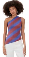 Staud Esme Top Atlas Rugby Stripe In Multi
