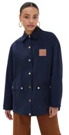 Staud Estero Jacket Navy In Navy