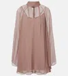 Staud Esther Mini Dress In Taupe In Sand