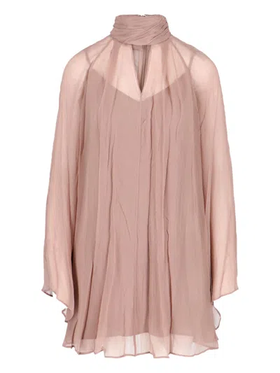 STAUD ESTHER MINI CHIFFON DRESS