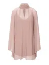 Staud Esther Mini Dress In Taupe In Pink