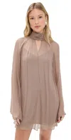 Staud Esther Mini Dress In Taupe In Brown