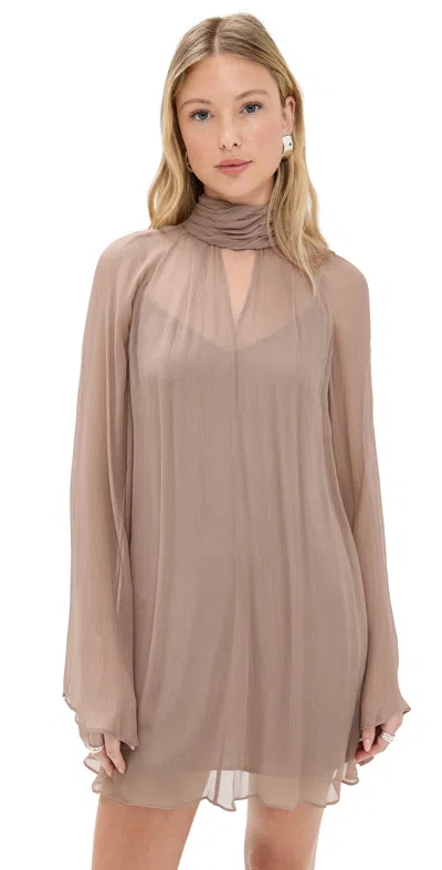STAUD ESTHER MINI DRESS TAUPE