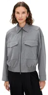 Staud Eugene Jacket Static In Gray