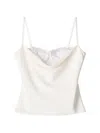 Staud Evangeline Silk Top Ivory In White