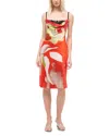Staud Evangeline Silk Blend Dress - Exclusive In Multi