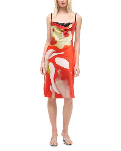 Staud Evangeline Silk Blend Dress - Exclusive In Multi