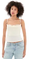Staud Evangeline Silk Top Ivory In White