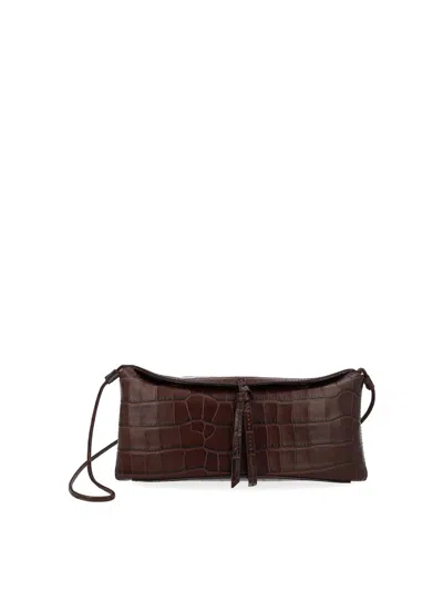 Staud Eve Clutch Bag In Brown